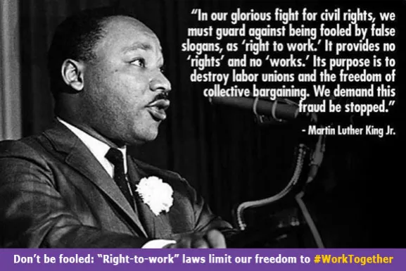 Martin Luther King on "right to work"