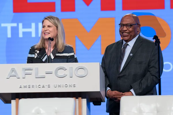 Liz Shuler and Fred Redmond AFL-CIO photo