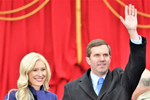 First Lady Britainy Beshear and Gov. Andy Beshear      Photo by BERRY CRAIG