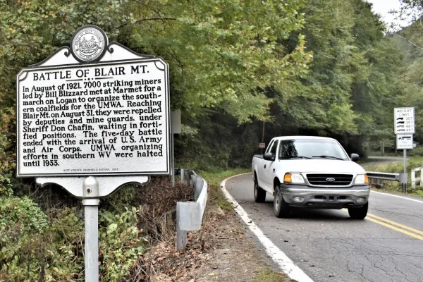 Blair Mountain historical marker - Photo by BERRY CRAIG