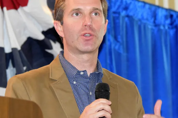 Beshear speaking at the 2019 labor luncheon