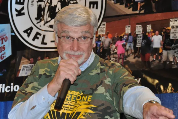Roberts speaking at the 2019 Kentucky State AFL-CIO Convention Photo by BERRY CRAIG