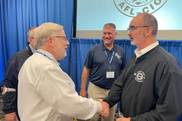 Bill Londrigan and Shawn Fain Photo by BERRY CRAIG