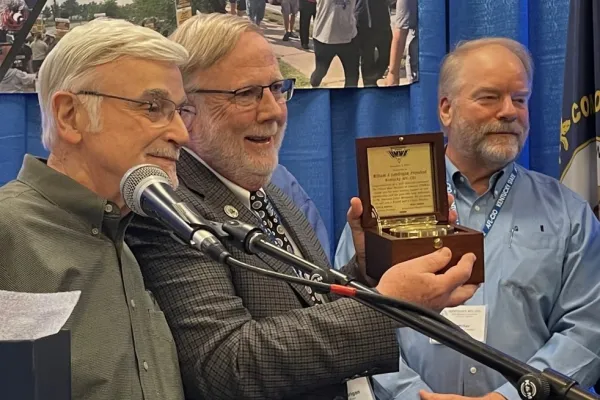 From left, Cecil Roberts, Bill Londrigan and the UMWA's Tim Miller Photo by BERRY CRAIG