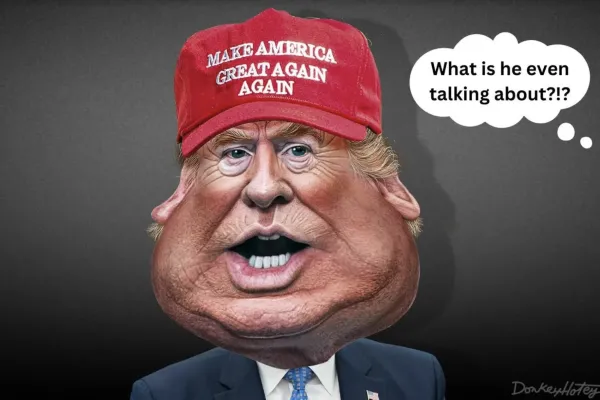 Forward Kentucky graphic. Trump cartoon by Donkeyhotey