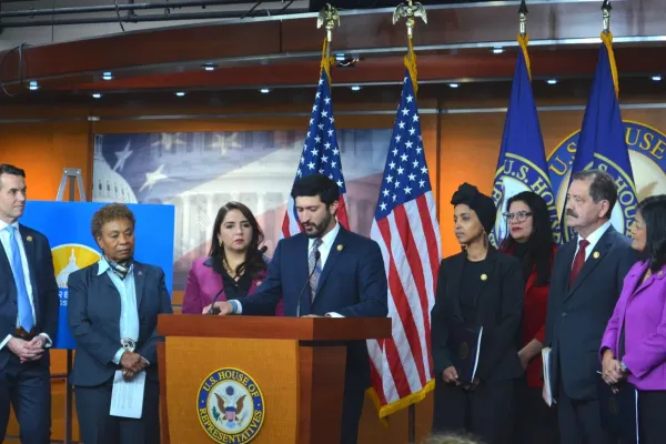Progressive Caucus-McGarvey is standing at left. Photo provided by Rep. McGarvey's office