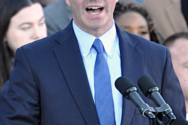 Gov. Andy Beshear at his 2023 inauguration    Photo by BERRY CRAIG 
