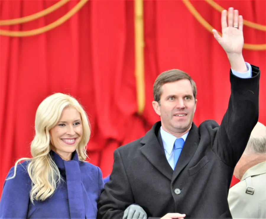 First Lady Britainy Beshear and Gov. Andy Beshear      Photo by BERRY CRAIG