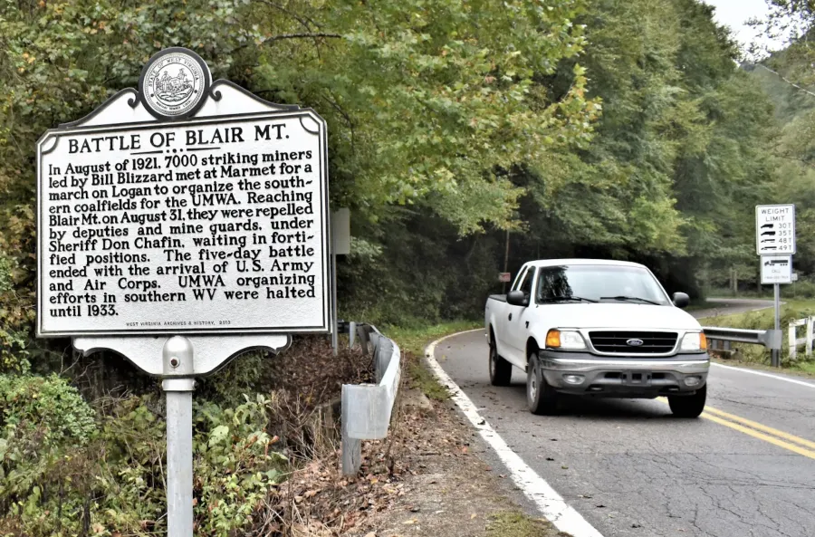 Blair Mountain historical marker - Photo by BERRY CRAIG