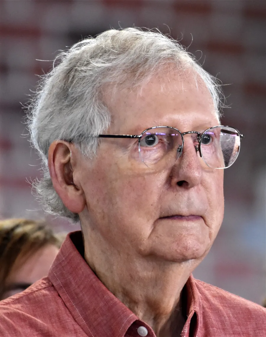 Sen. Mitch McConnell at the Fancy Farm picnic.      Photo by BERRY CRAIG