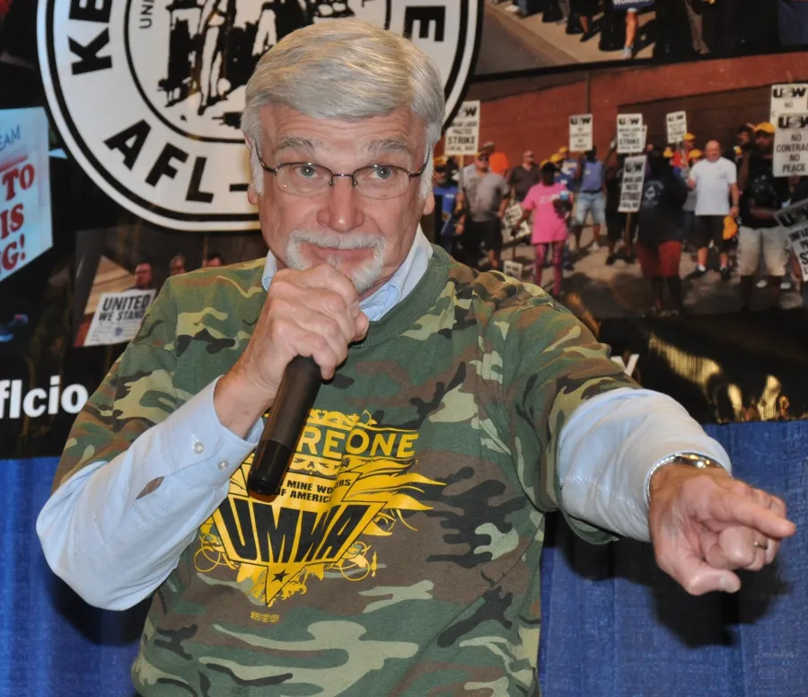Roberts speaking at the 2019 Kentucky State AFL-CIO Convention      Photo by BERRY CRAIG