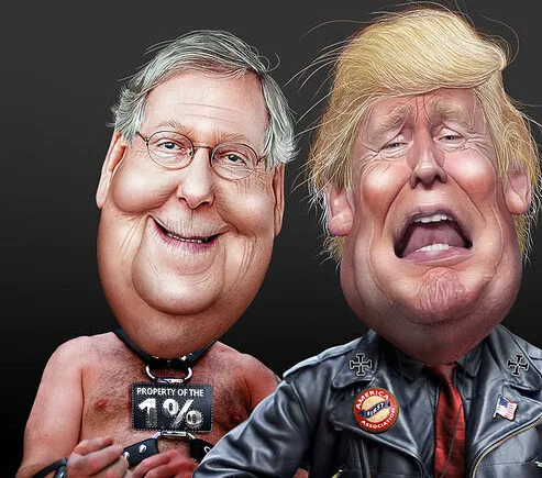 Mitch McConnell and Donald Trump by Donkeyhotey