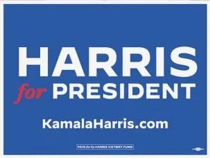 Harris for president yard sign