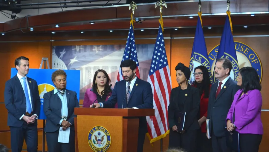 Progressive Caucus-McGarvey is standing at left. Photo provided by Rep. McGarvey's office